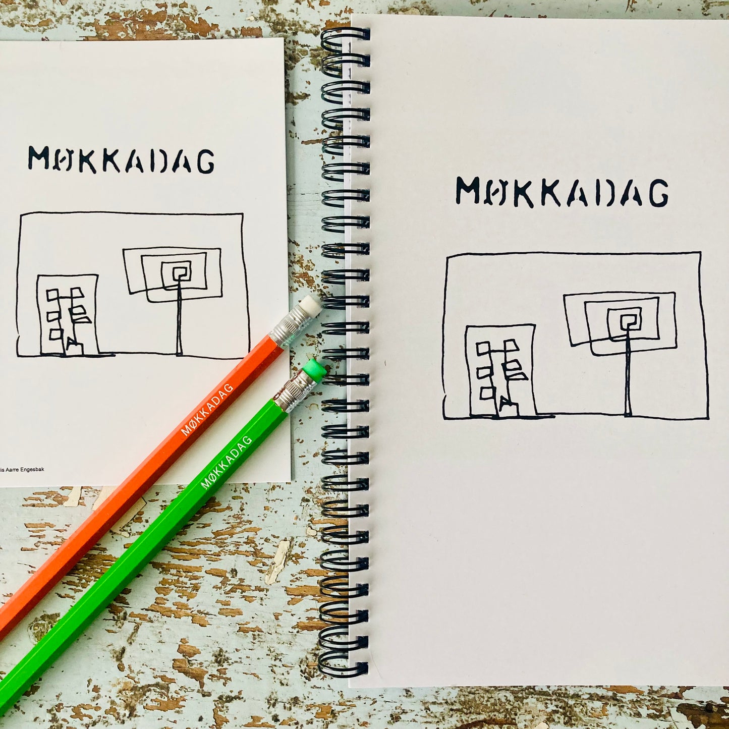 Møkkadag notatbok med linjer