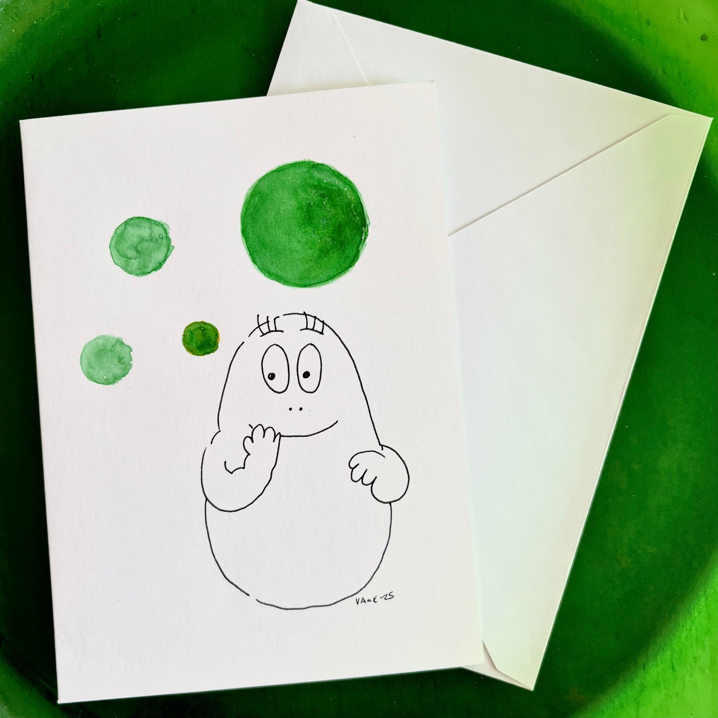 Barbapappa håndlaget dobbelt kort