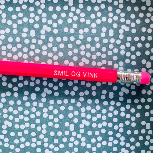 Blyant "SMIL OG VINK" rosa