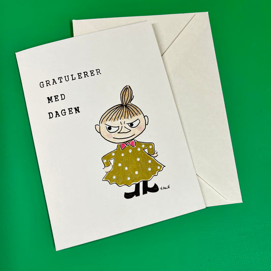 Lille My håndlaget dobbelt kort