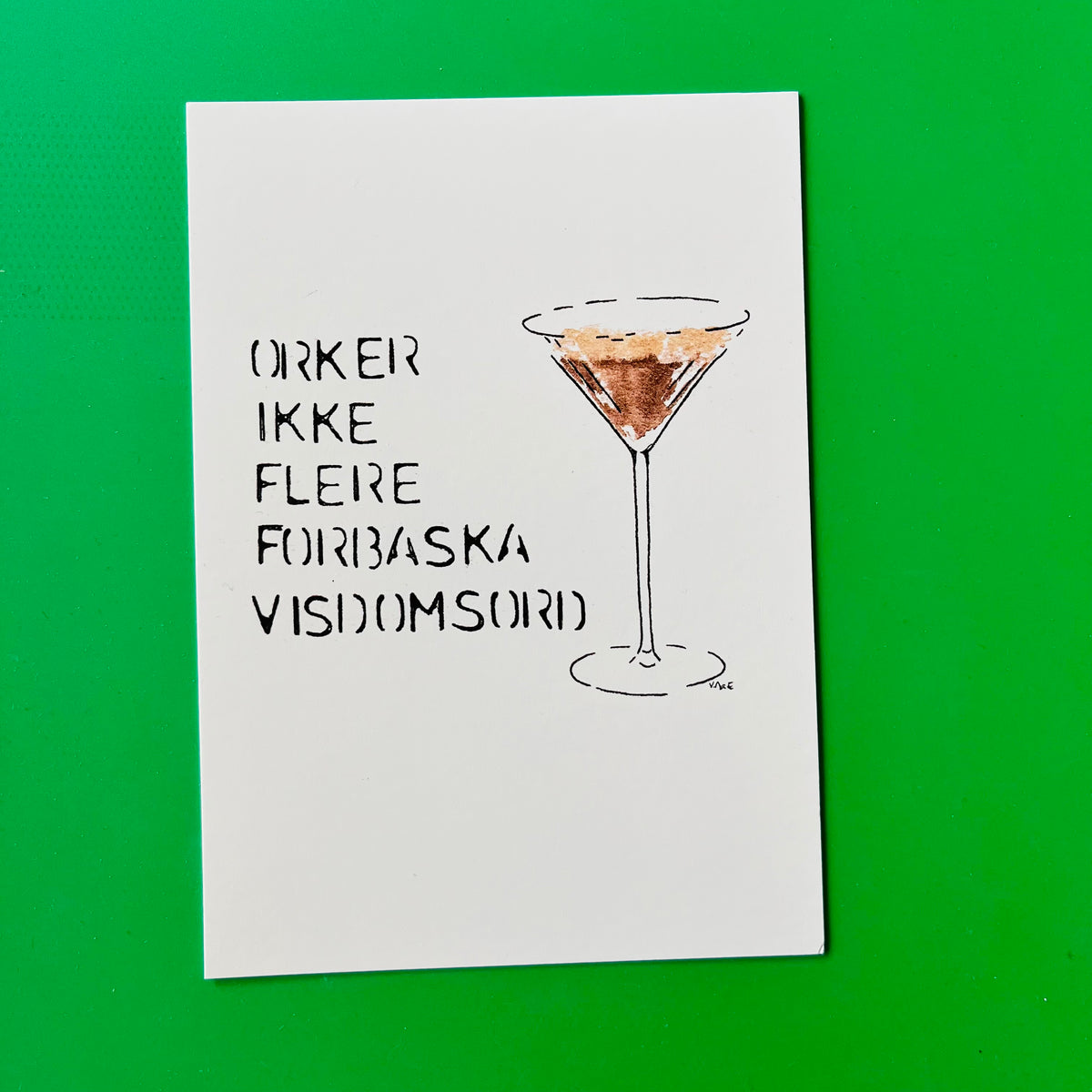 Visdomsord Cocktail postkort