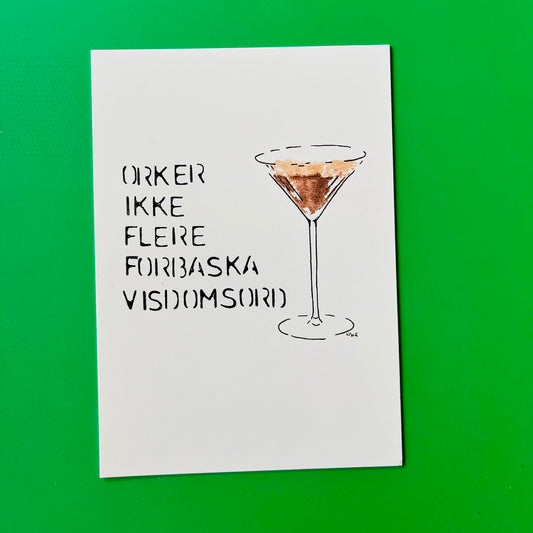 Visdomsord Cocktail postkort